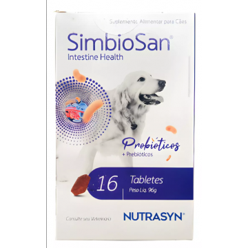 Suplemento Vitamínico Probiótico Nutrasyn Simbiosan para Cães - 16 tabletes